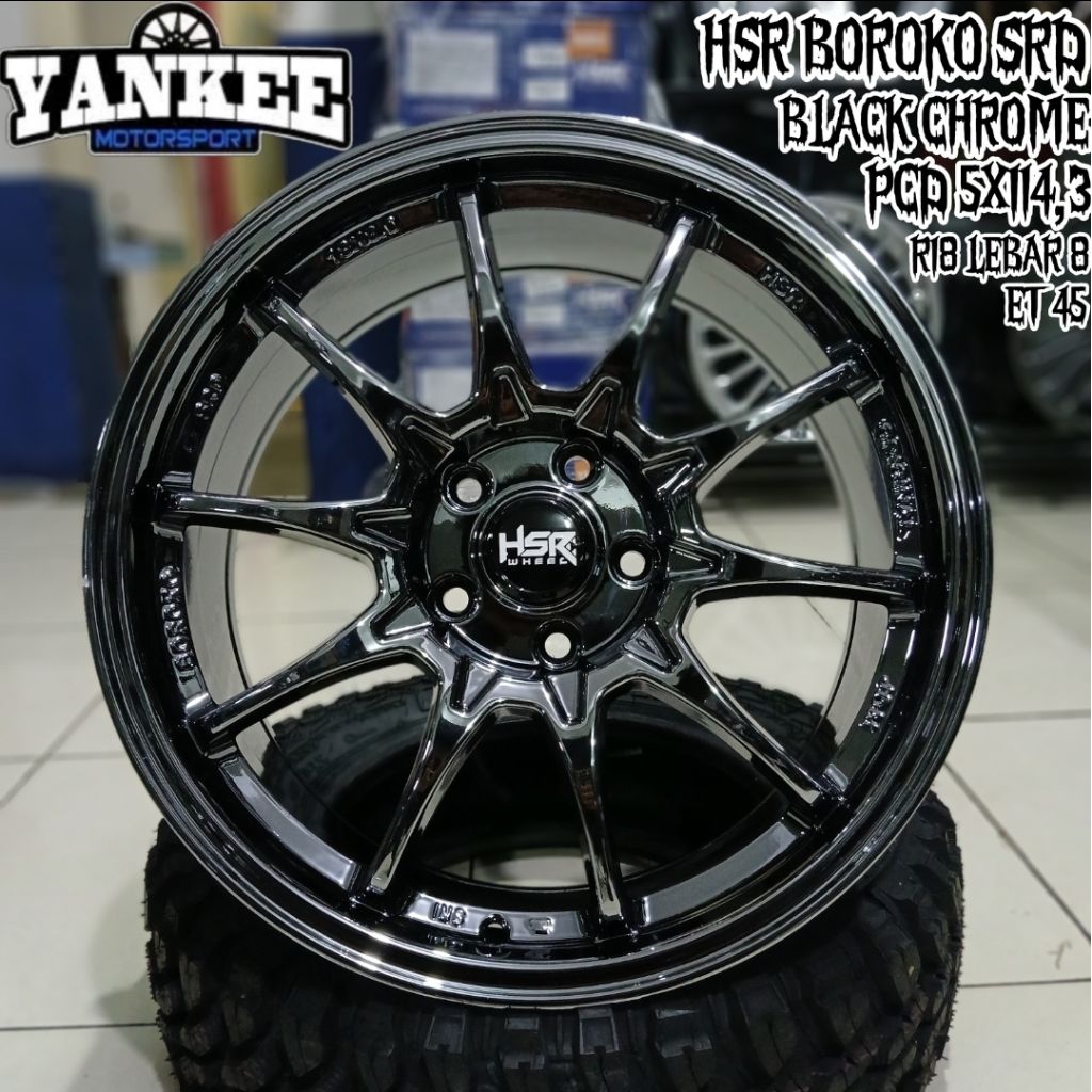 velg mobil ring 18 ce28 black chrome hsr boroko srd r18 bisa buat innova civic zenix wrv xpander dll