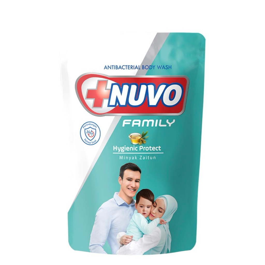Nuvo Family Sabun Mandi Cair Anti Bakteri Minyak Zaitun 400 ml
