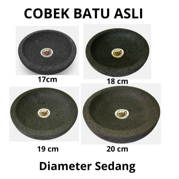 Cobek Batu Asli 17 cm, 18cm , 19cm, 20cm  Cobek Batu Asli 100% Original Cobek Batu Gunung Merapi