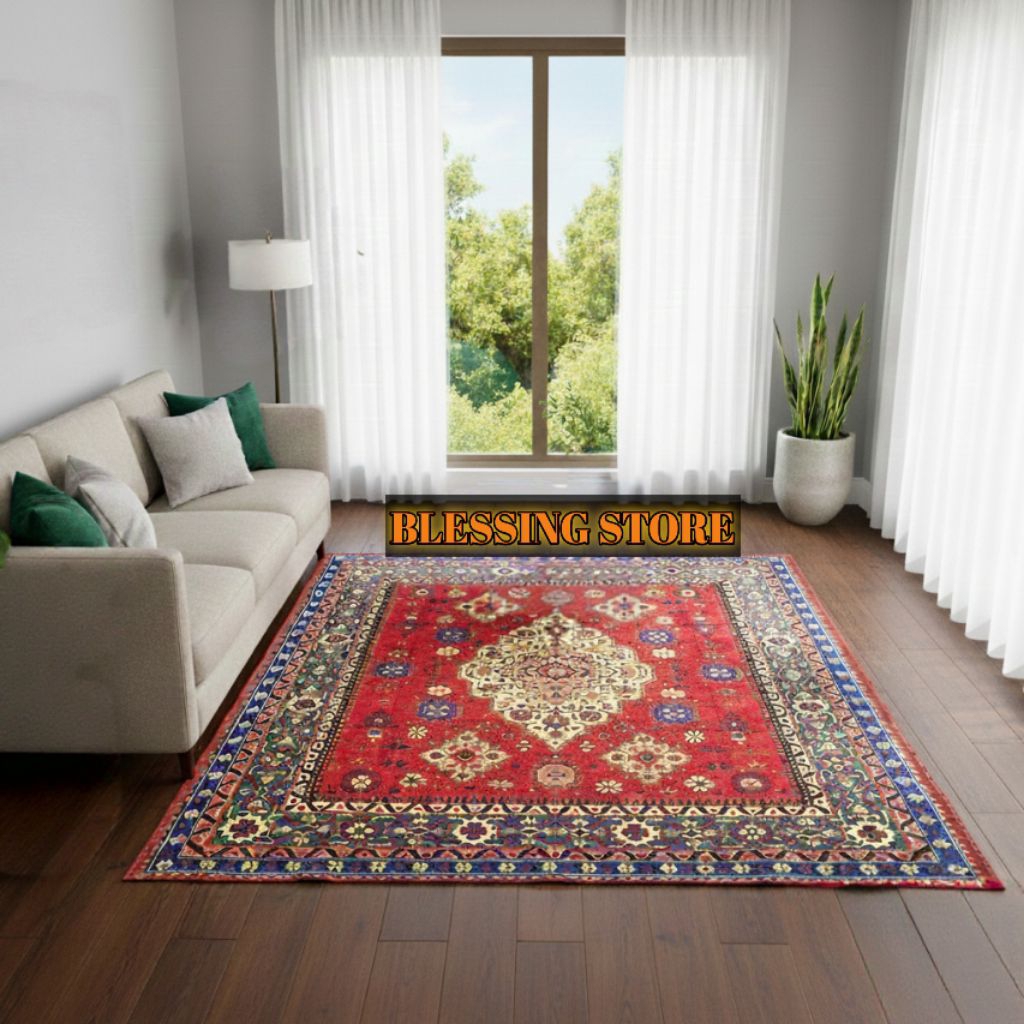 Tikar Lipat Jumbo 205x240 cm Tikar Lantai Turki Batik Permadani Tebal Dan Empuk