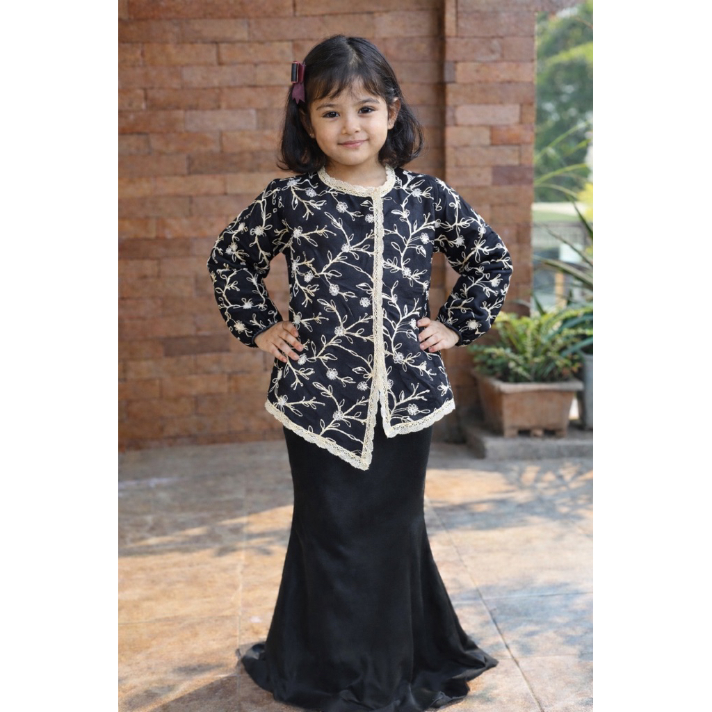 HAGIA TOP KIDS. Setelan baju dan rok duyung anak perempuan. One set baju katun bordir anak perempuan