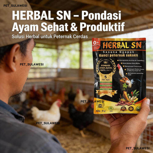 Herbal SN Ecer 1 Sachet 35 gram pakan ayam Jamu obat Herbal Ayam