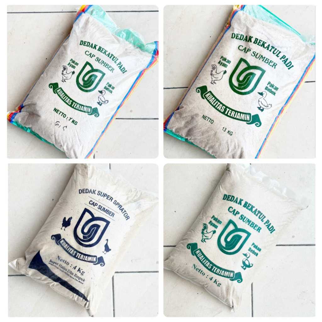 PAKETAN DEDAK BEKATUL 13 KG + DEDAK SEKAM GILING 6,5 KG + SPARATOR 4 KG + BEKATUL 4 KG