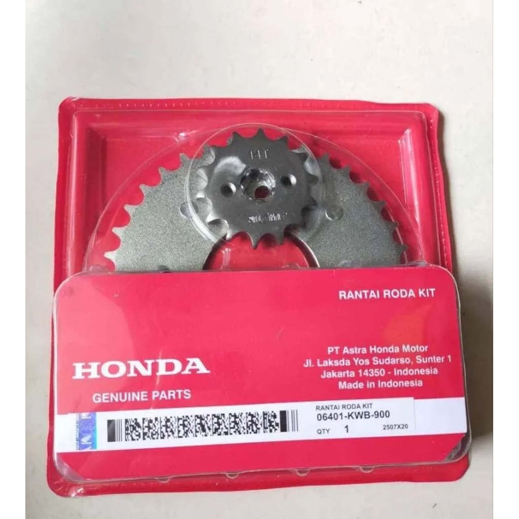 Gear set, rantai Honda Blade lama 110/Revo absolut 110/( KWB)