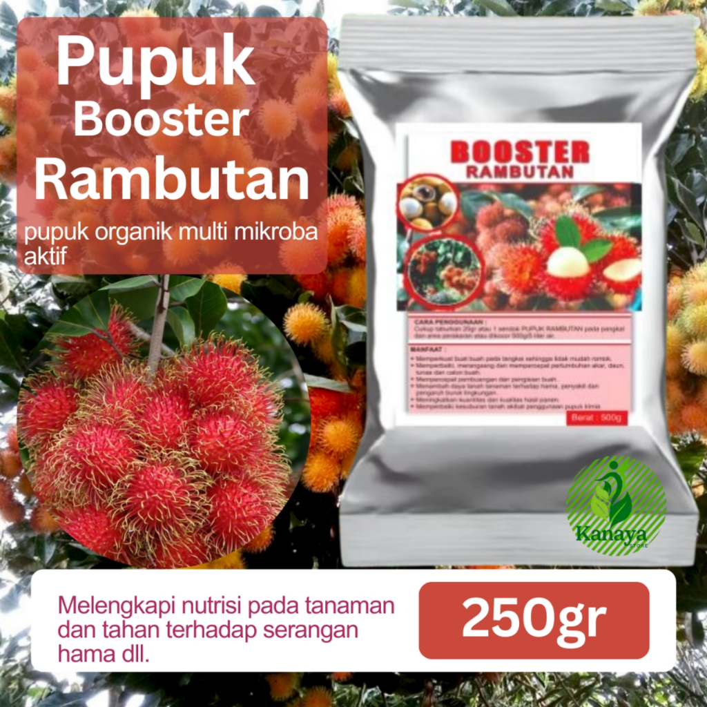 Booster Rambutan Pupuk Pelebat Rambutan Perangsang Buah Serbuk Terbaik Agar Cepat Berbuah Lebat 250g