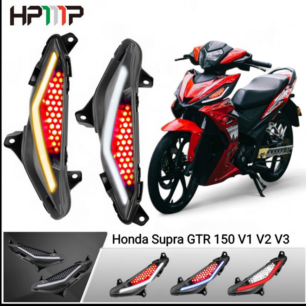 HPMP Lampu Sein LED untuk Honda Supra GTR 150 V1-V3 HP-D163 Warna Merah Biru Putih ABS 12V 1215W