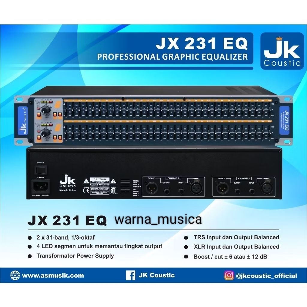 equalizer jk Coustik JX231 EQ