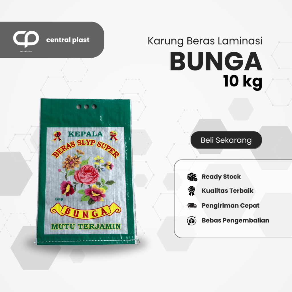 Karung Beras Laminasi 10 kg Cap Bunga