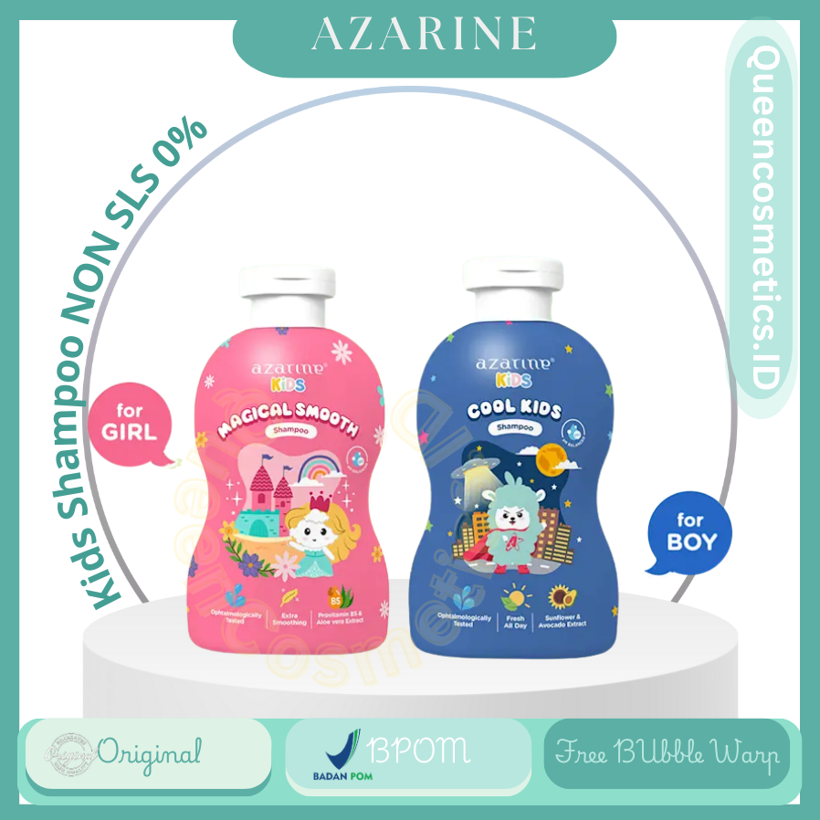 Azarine Kids Shampoo 300ml | Non SLS Shampoo Anak Perempuan & Laki-laki