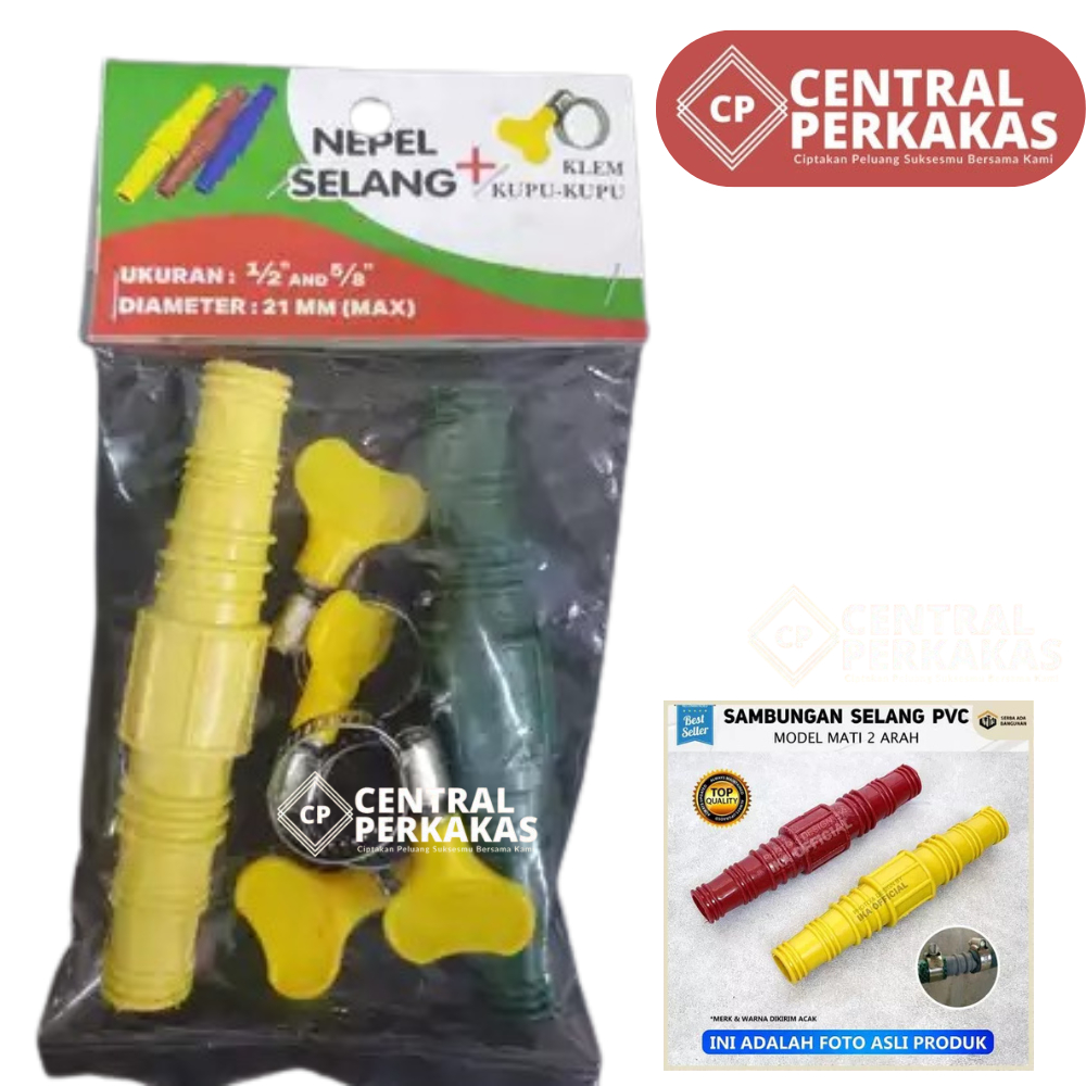 SAMBUNGAN SELANG PLASTIK / PENYAMBUNG SELANG / SAMBUNGAN SELANG AIR / KONEKTOR SELANG AIR PVC