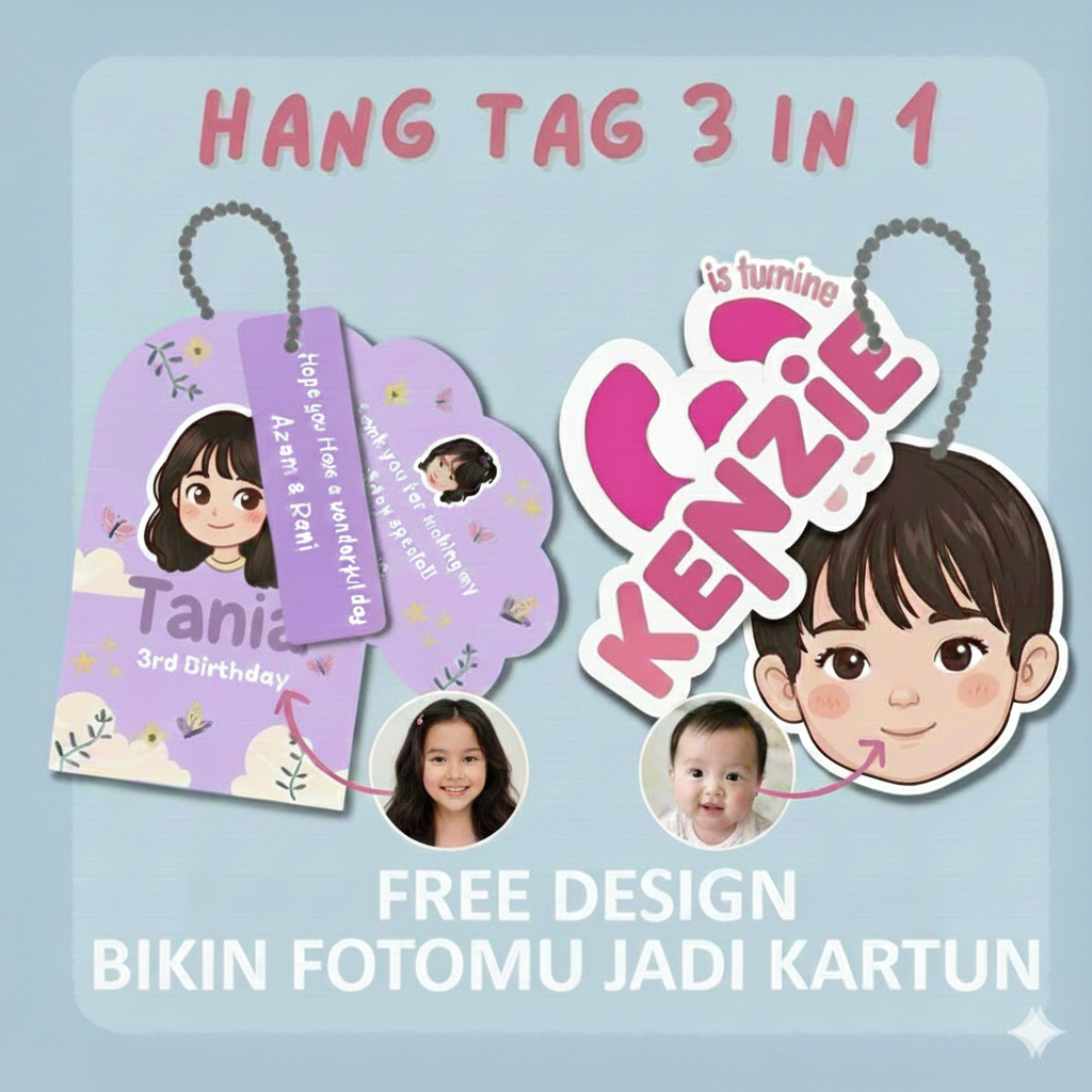 Hang Tag Custom Souvenir Hampers Ulang Tahun Birthday Anak