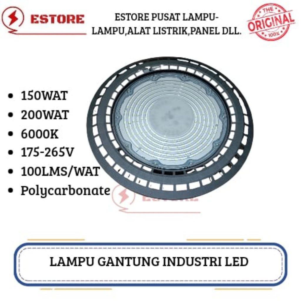 lampu gantung industri 150wat 200wat lampu highbay ufo 150wat 200wat led