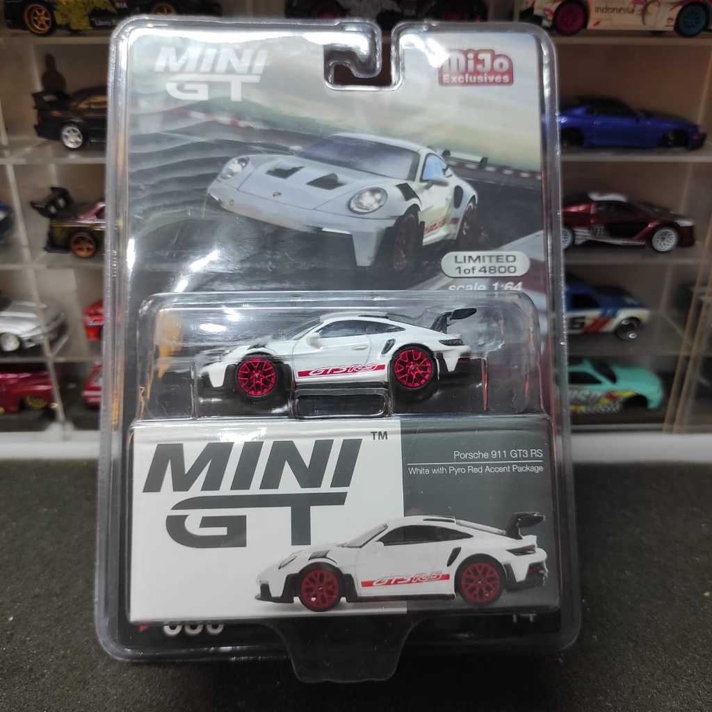 Mini GT 630 Porsche 911 GT3 RS White with Pyro Red Accent Package