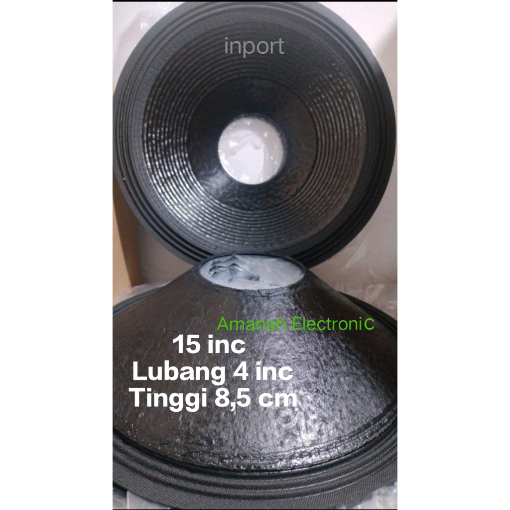 Daun kertas speaker 15 inc Lubang 4 inc Tinggi 8,5 cm Ring3