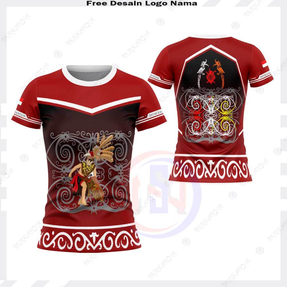 Kaos Batik Dayak Kalimantan / Kaos Baju Nunukan Borneo / Baju Dayak Kalimantan Kaos Wanita