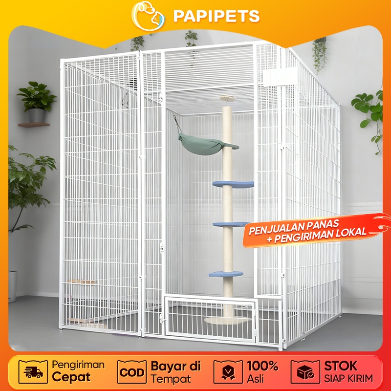 Kandang Kucing besar Rumah Kucing jumbo kangdang Kucing aluminium kandang kucing besar 100cm outdoor