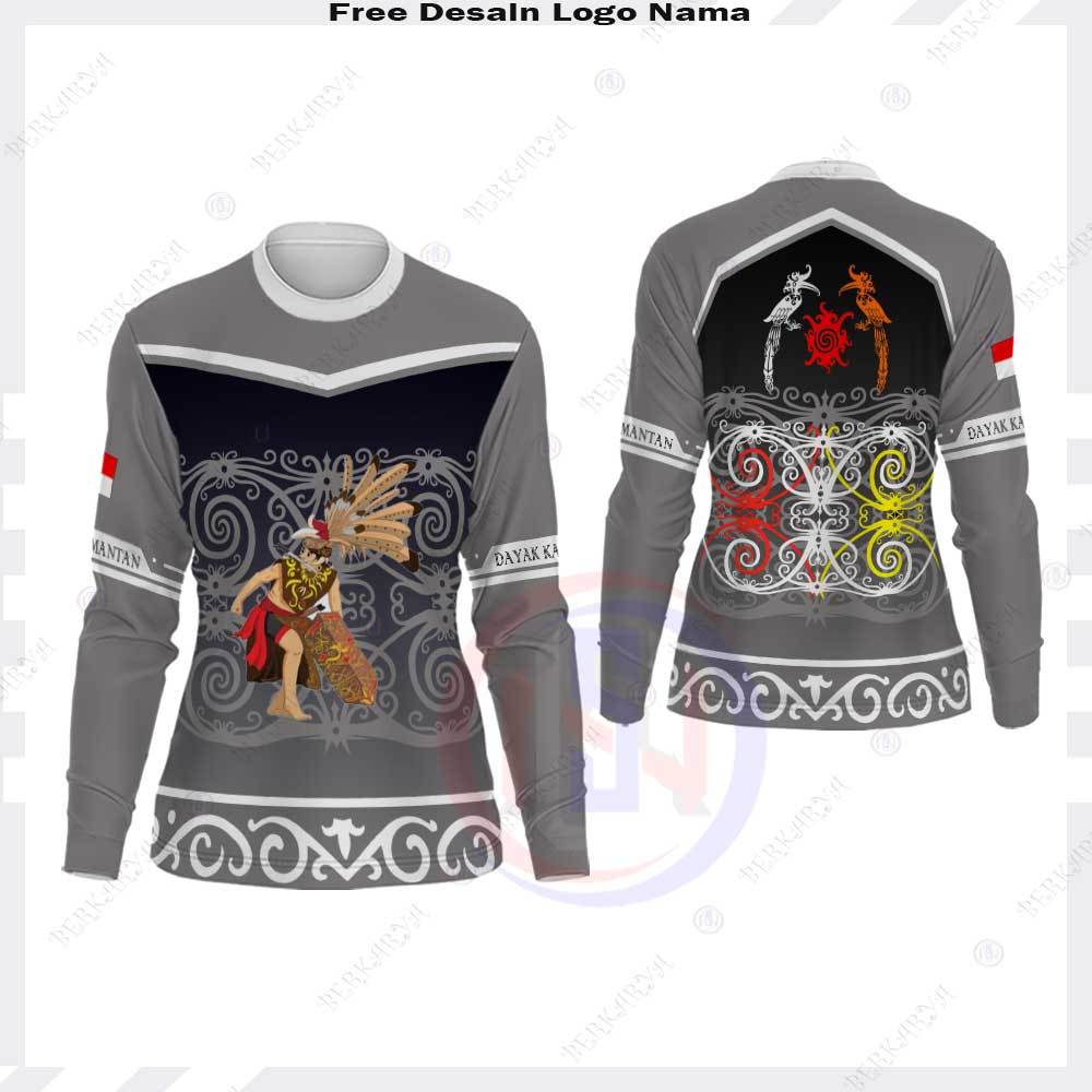 Kaos Wanita Jersey Dayak Kalimantan /Jersey Batik Dayak Kalimantan / Kaos Dayak Kalimantan Fullprint