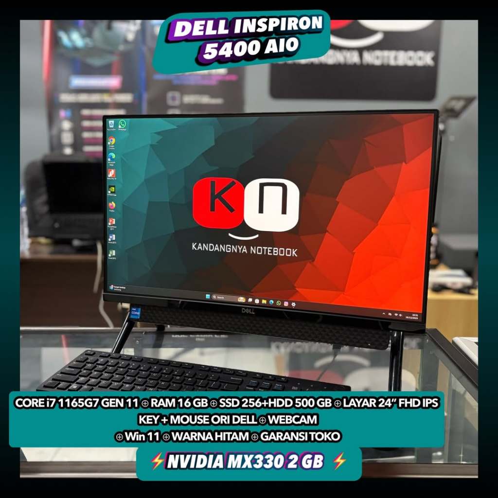 AIO Dell Inspiron 5400 i7 1165G7 Nvidia MX330 2GB Ram16GB Layar 24inch