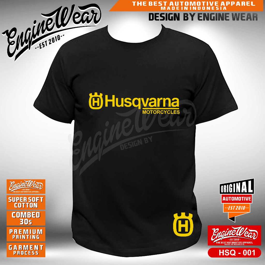 Kaos Husqvarna racing T-shirt  motor cross baju motocross adventure racing kaos otomotif motor trail
