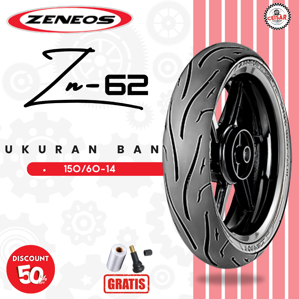 Ban Belakang Motor Yamaha Aerox ZENEOS ZN62 150/60 Ring 14 Tubeless