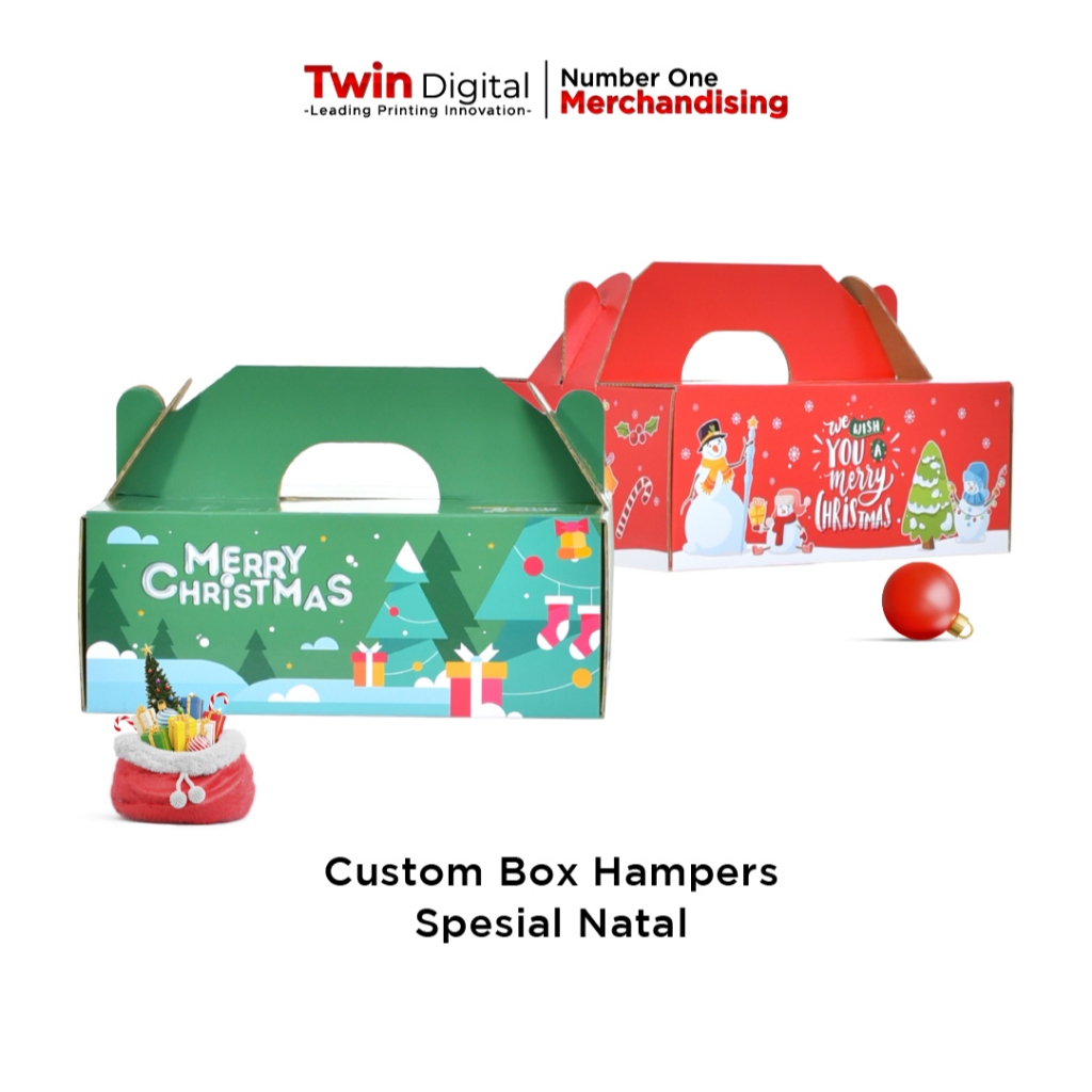 Twindigital Packaging Box Kardus Hampers Kotak Kue - Box Kardus Hampers Corrugated Spesial Natal