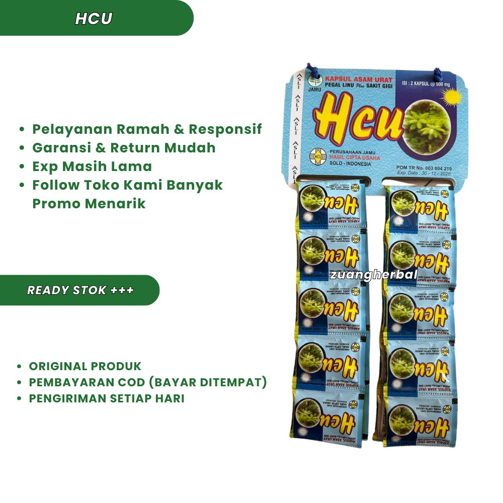 HCU // jamu asam urat // pegel linu // original 100%