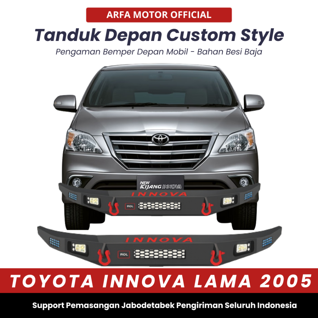 Tanduk Depan Innova Lama 2005 Pengaman Pelindung Bemper Guard Mobil Bahan Besi Baja Anti Karat