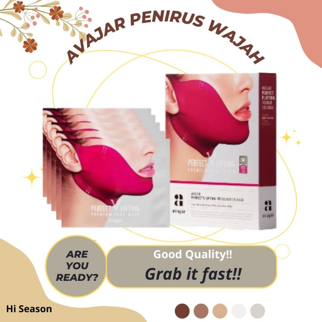 AVAJAR PERFECT V LIFTING MASK MASKER PENIRUS WAJAH PIPI TEMBEM