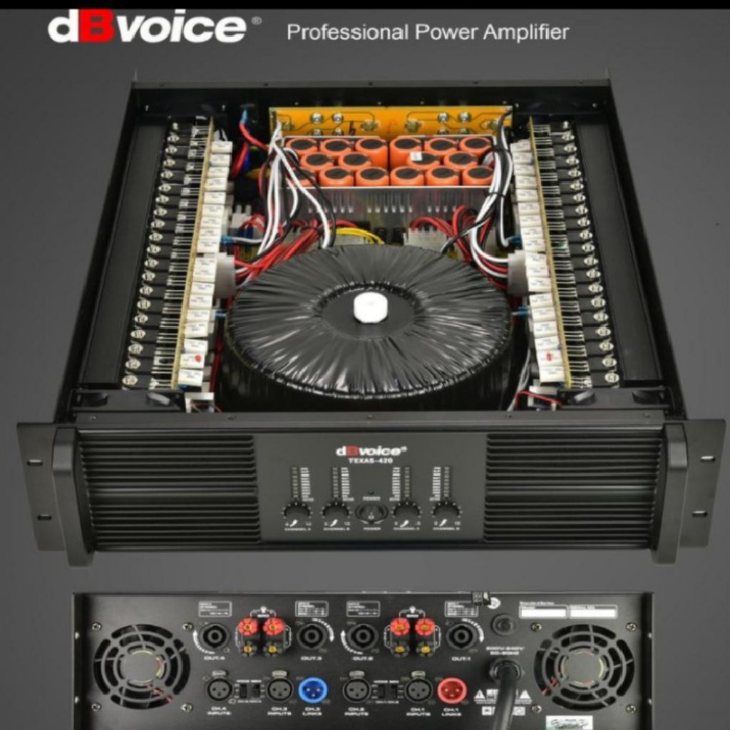 Power amplifier dBvoice Texas 420 original power 4channel class H | MELODY CLASSIC