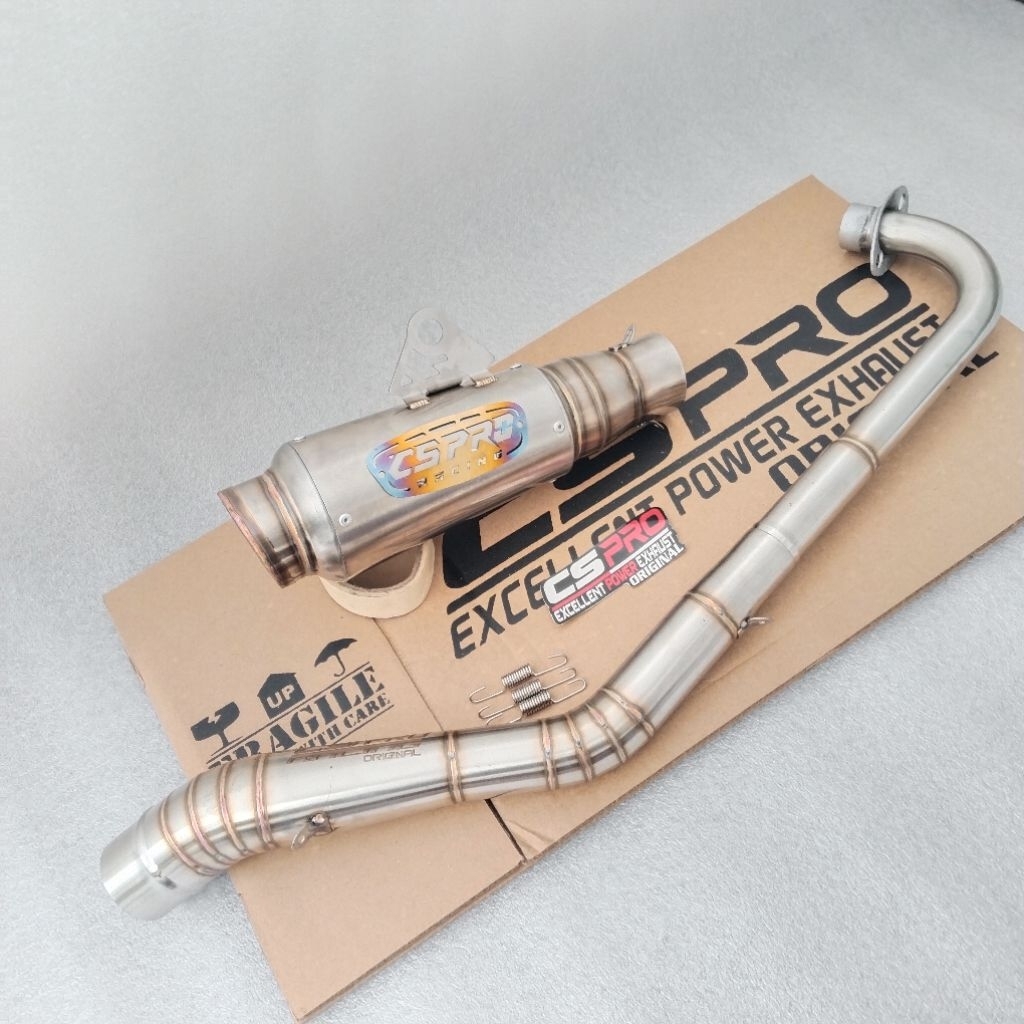 Knalpot Cs pro original type leher kolong Knalpot racing vega R, jupiter Z, supra 125,smash, shogun1