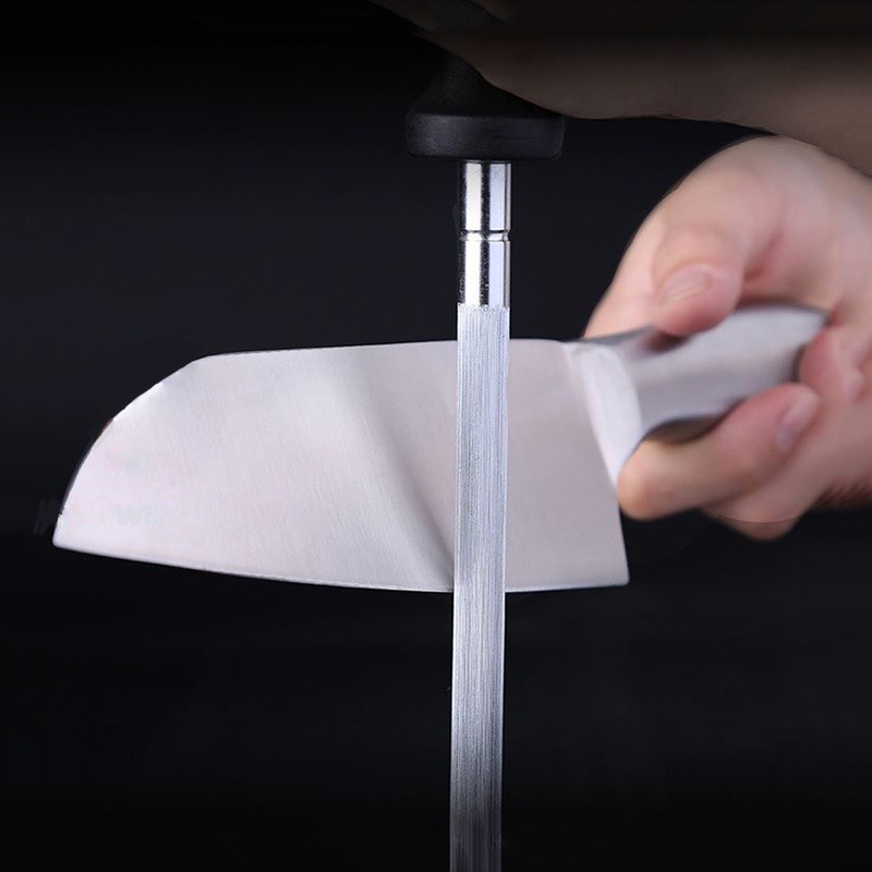 RAMO Alat Pengasah Asah Pisau Tongkat - Pengasah Pisau Daging Asahan Pisau Stik Stainless Steel