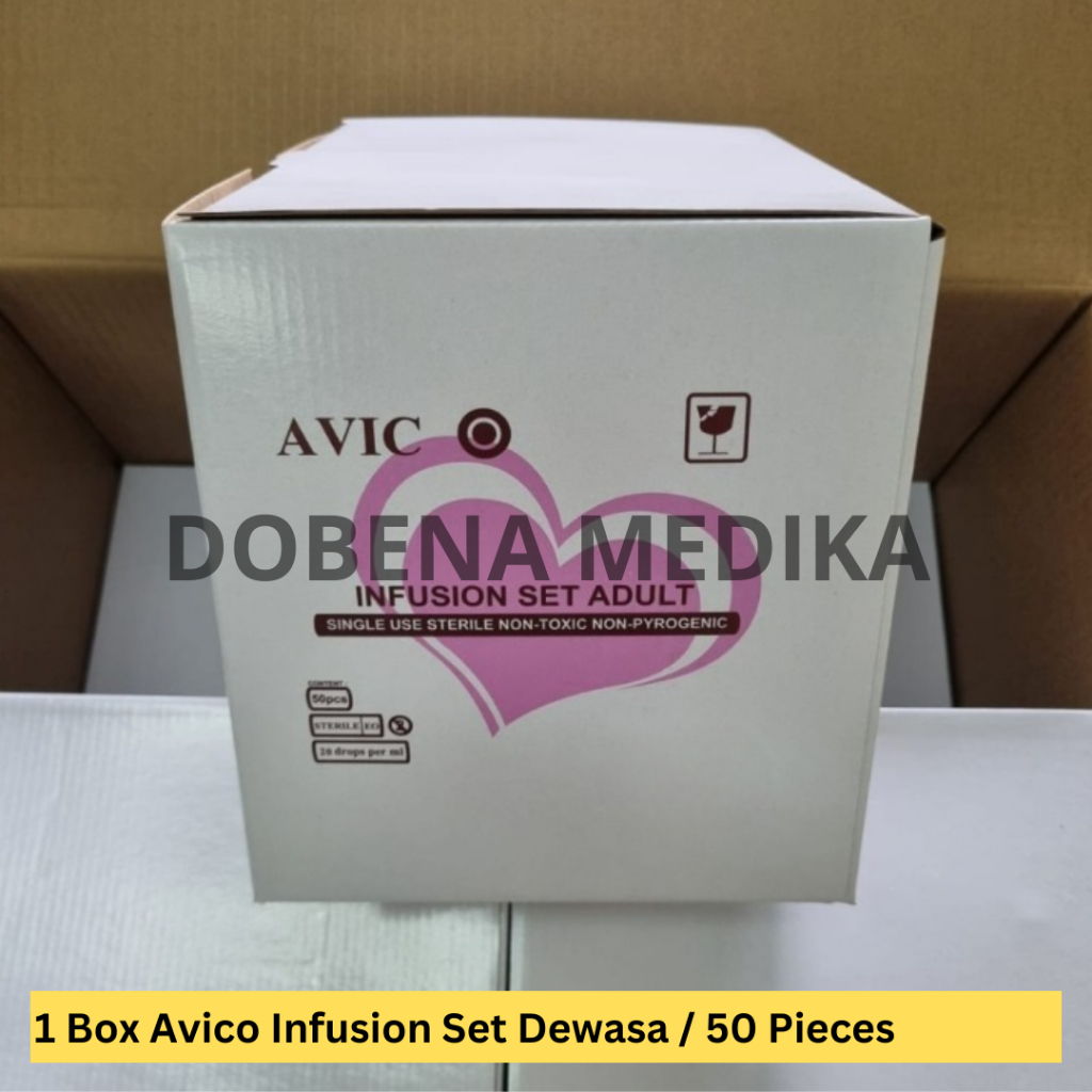Infus Set Dewasa Avico Box 50 Pcs / Infuset / Infusion Set / Selang Infus
