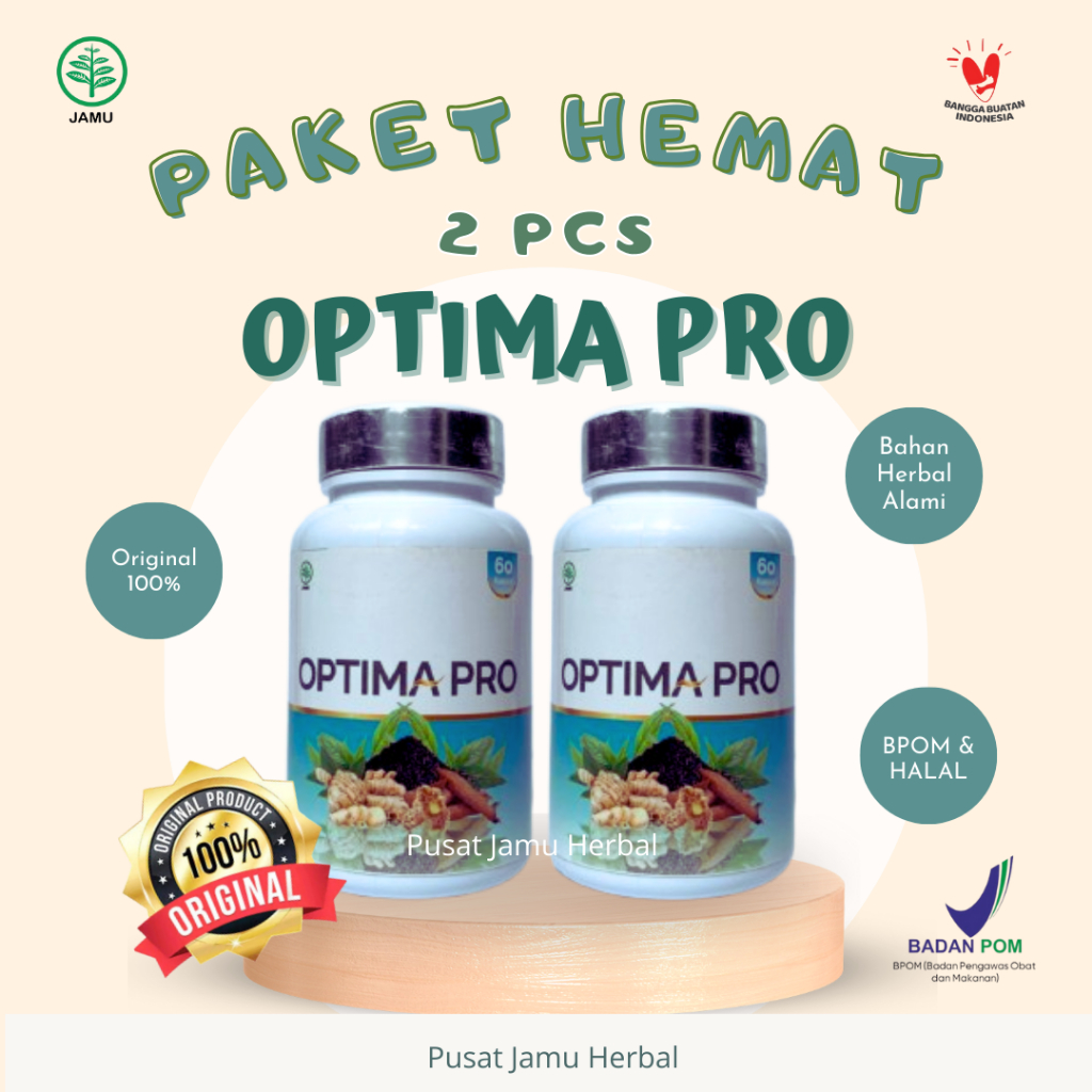 PAKET HEMAT ISI 2 PCS HERBAL OPTIMA PRO / Kapsul Herbal Optima Pro