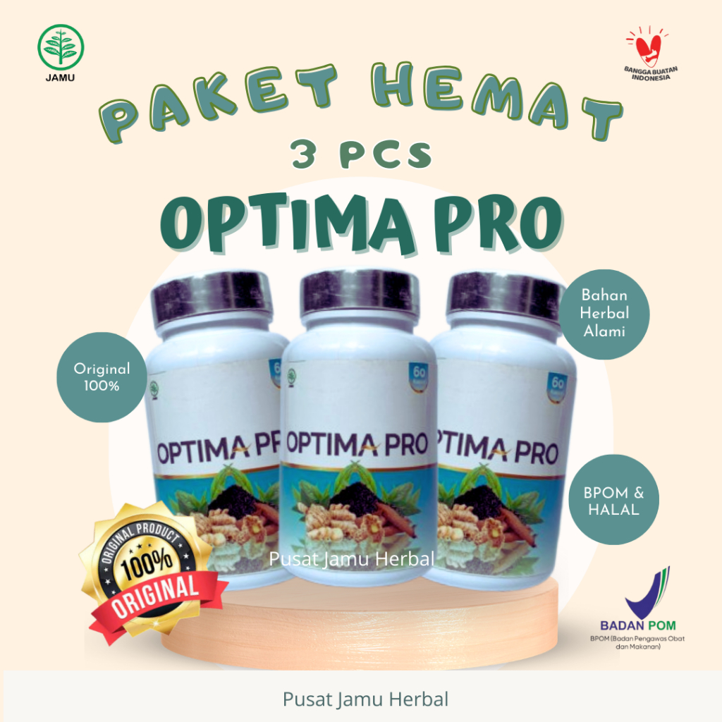 PAKET HEMAT ISI 3 PCS HERBAL OPTIMA PRO / Kapsul Herbal Optima Pro