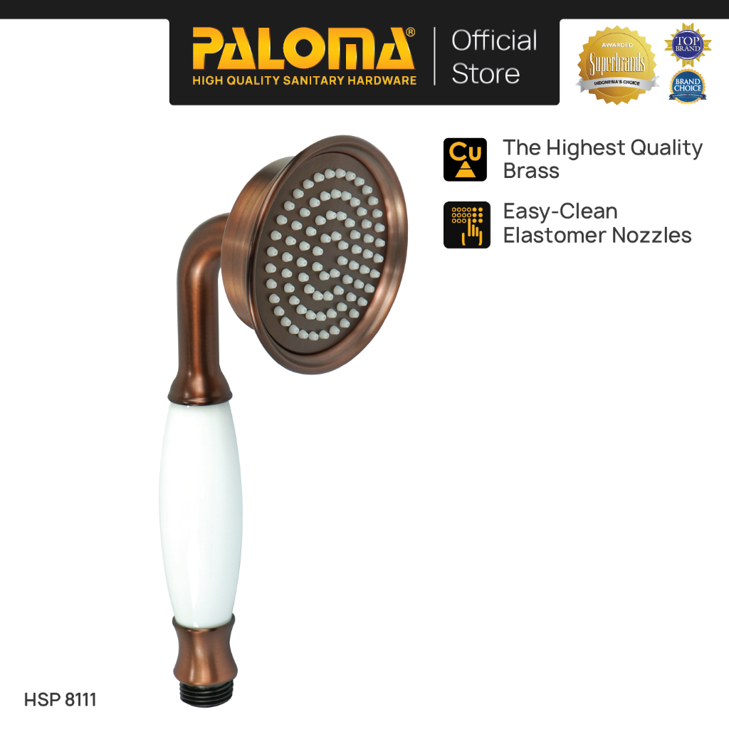 PALOMA HSP 8111 Hand Shower Mandi Handshower Head Kepala Sower Brass Kuningan