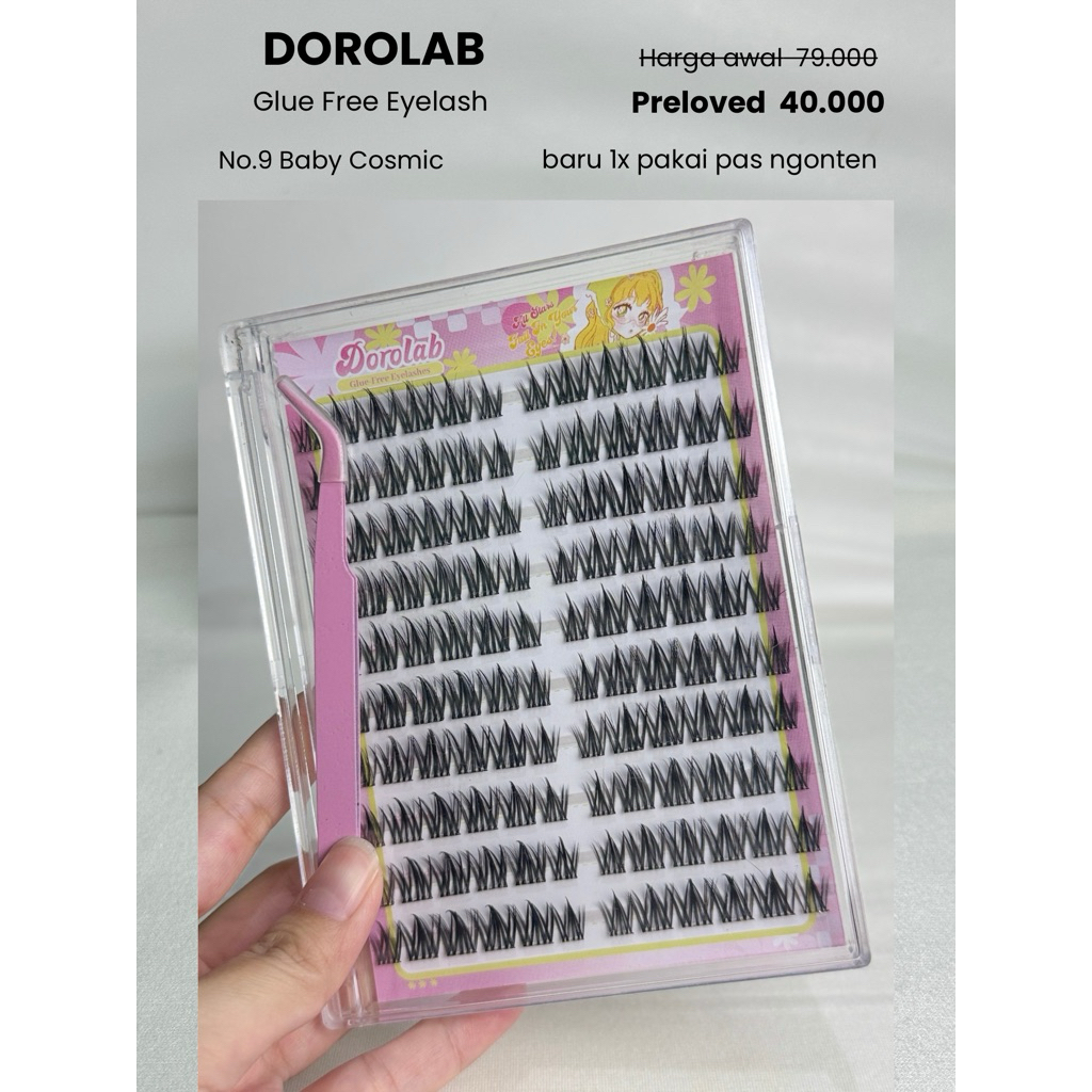 Preloved | Baru sekali pakai | Bulu mata palsu Dorolab Baby Cosmic