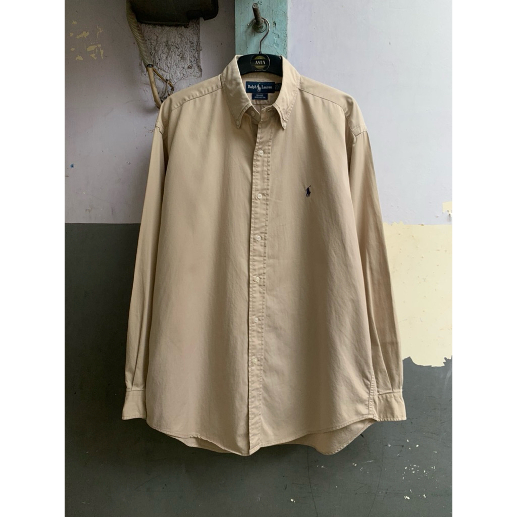 kemeja pria Ralph Lauren polos lengan panjang size 2XL preloved rl.12.11