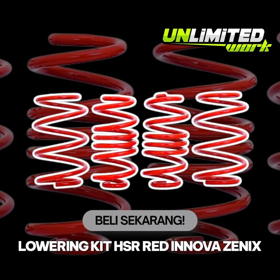 Per Ceper Anti Limbung Lowering Kit HSR Red Merah Untuk Innova Zenix Termurah Per Ceper Innova Zenix