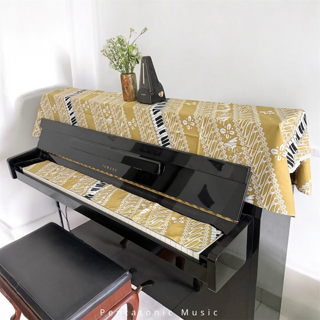 Harmony Batik Piano Cover Taplak Musik Pentatonic Music Dekorasi