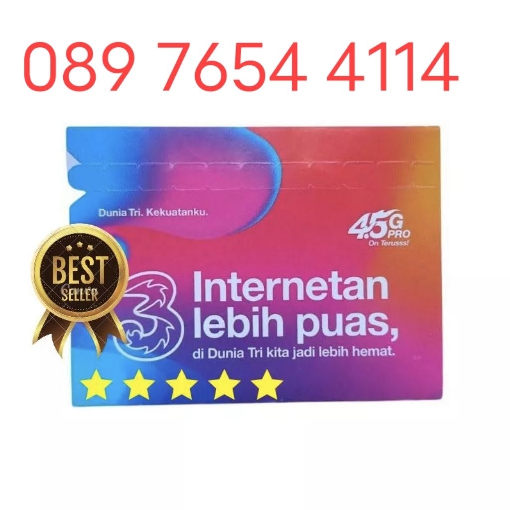 No Cantik Tri 089--7654--4114--