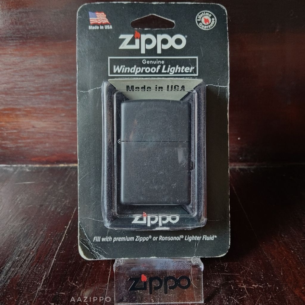 ZIPPO Original ZIPPO NOS 218 REGULAR BLACK MATTE Blister Pack Original USA
