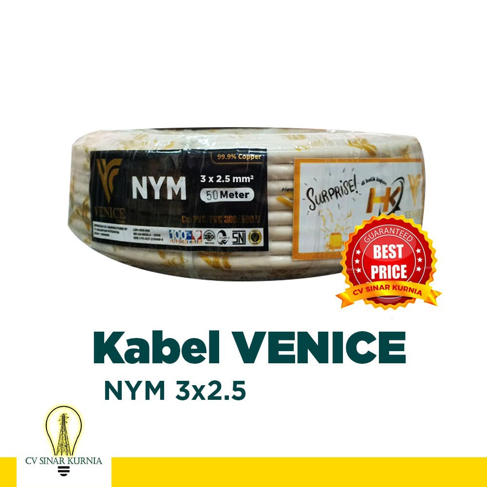 Kabel Listrik VENICE NYM 3x2.5 3x2,5 3 x 3.5 3 x 2,5  per meter