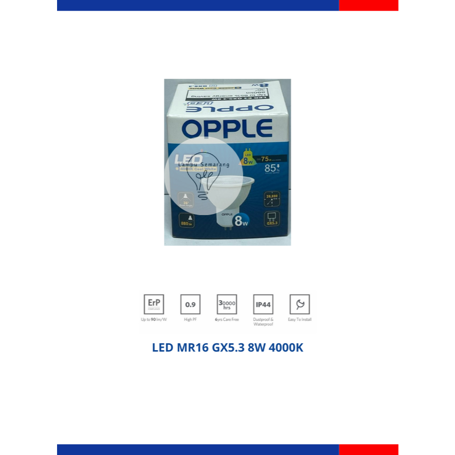 Lampu LED MR16 8W 4000K NW