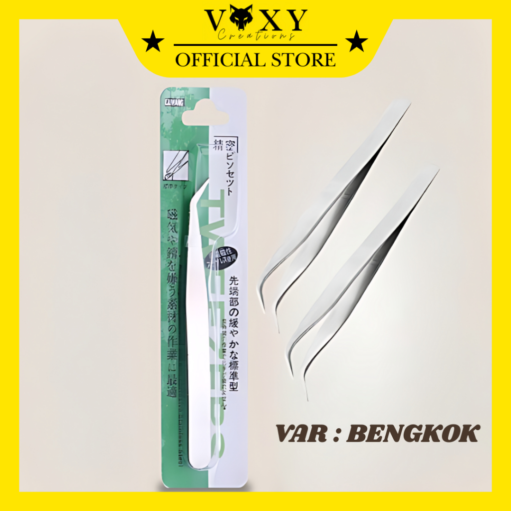 Pinset Stainless Bengkok / Pinset Benang Serbaguna / Pinset Bengkok Siku