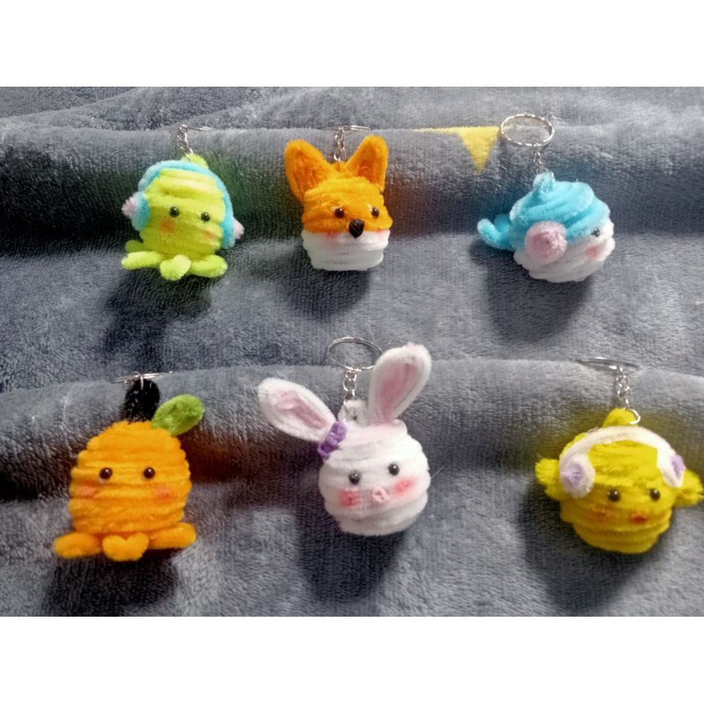 GANTUNGAN KUNCI / GANTUNGAN TAS KAWAT BULU LUCU