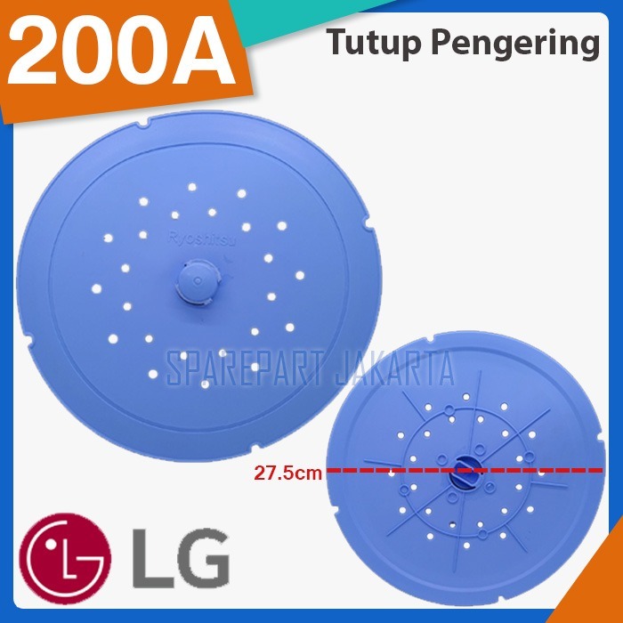 Tutup mesin cuci LG 2 tabung diameter 27.5cm LG 7 - 9 KG WP600N