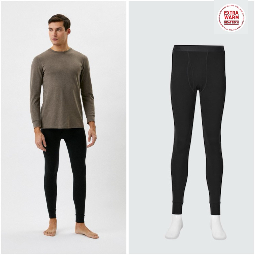 Uniqlo Heattech Extrawarm Cotton S-XL Hitam Tights