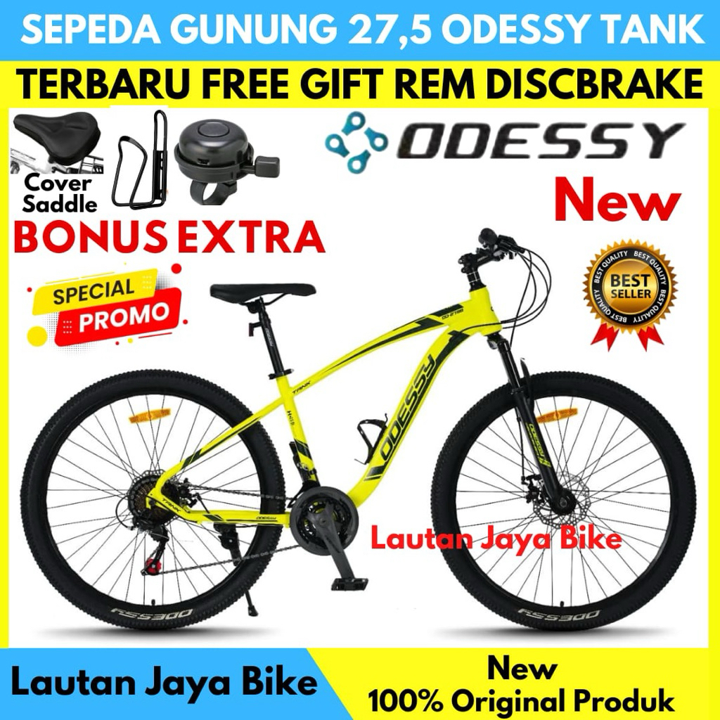 Sepeda Gunung MTB 27.5 ODESSY TANK Rem Discbrake New