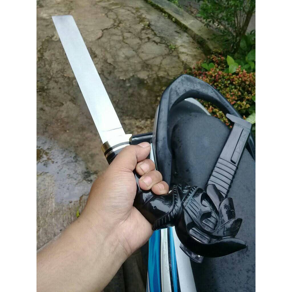golok maharaja ful tanduk kerbau boster kuningan ,bilah baja Wilis 30cm