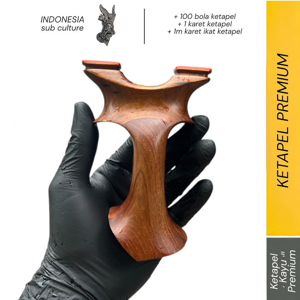 ketapel kayu estetik - kobra by lab slingshot  / ketapel olahraga premium full set